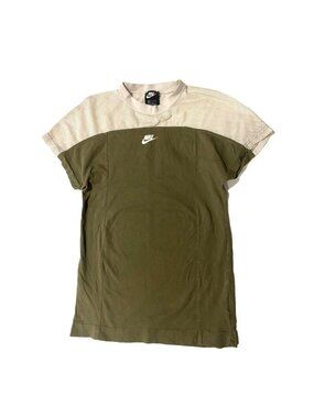 🛍️ 2/$20 ENTIRE SHOP - NIKE Sportswear Mesh Panel Tshirt Dress Green XS